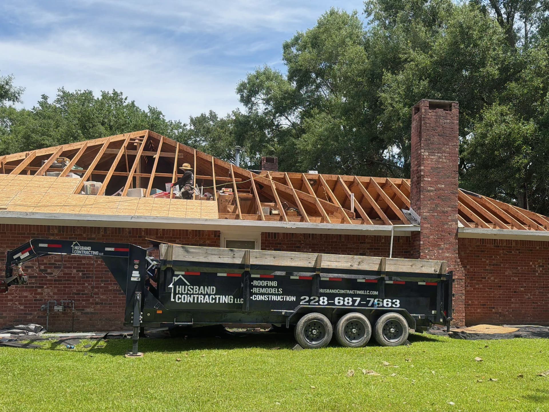 Gallery photos for Full Plywood Replacement and IKO Fortified Roof System Install: Image #1